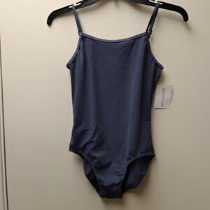 NEW Weissman slate blue leotard in extra small adult